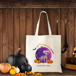 Bolsa Tote Truque de Halloween ou Trate Saco de Doçura de Cân