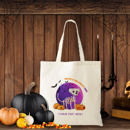 Bolsa Tote Truque de Halloween ou Trate Saco de Doçura de Cân