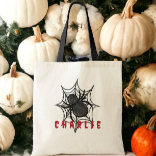 Bolsa Tote Truque de Halloween Personalizado ou Tratar a Web