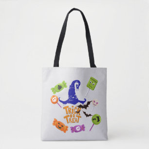 Bolsa Tote Truque De Hat Design Halloween Ou Doces De Tratame