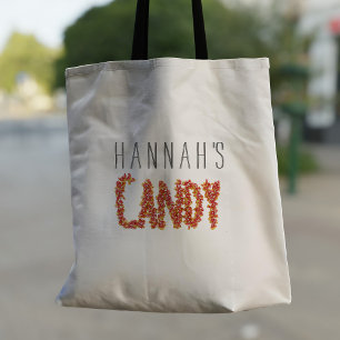 Bolsa Tote Truque de Milho Doce do Halloween ou Saco de Tote