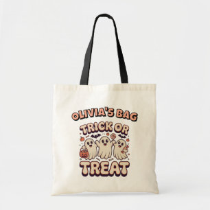 Bolsa Tote Truque de Trio Fantasma Personalizado ou Tratar Ha