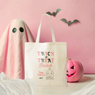 Bolsa Tote Truque Fantasma Bonito ou Tratar Halloween