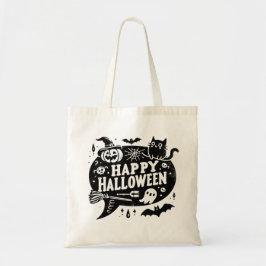 Bolsa Tote Truque Feliz de Halloween ou Trate a Banheira de T