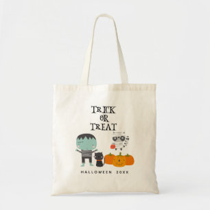 Bolsa Tote Truque Frankenstein bonito ou travessura