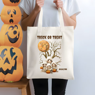 Bolsa Tote Truque ou tratamento da família fantasma fantasma