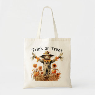 Bolsa Tote Truque ou tratamento de espantalho do Halloween