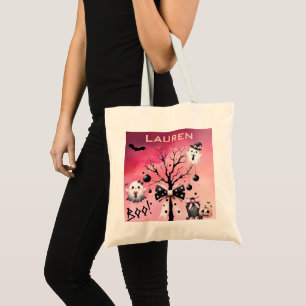 Bolsa Tote Truque ou tratamento de fantasmas do Halloween - r