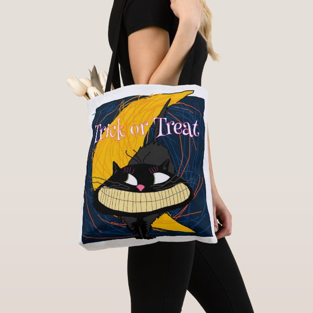 Bolsa Tote Truque ou tratamento de gatos fria (Close Up)