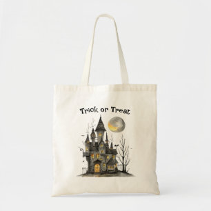 Bolsa Tote Truque ou Tratamento de Halloween de Spooky House