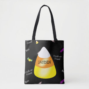 Bolsa Tote Truque ou tratamento personalizado de Halloween de