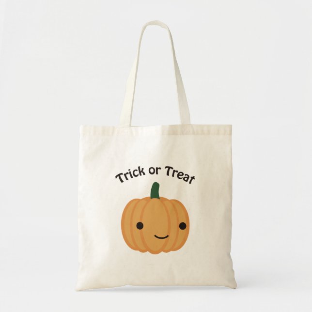 Bolsa Tote Truque ou tratamento - Pumpkin bonito (Frente)