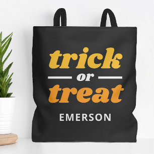 Bolsa Tote Truque ou Tratar o Dia das Bruxas Monograma