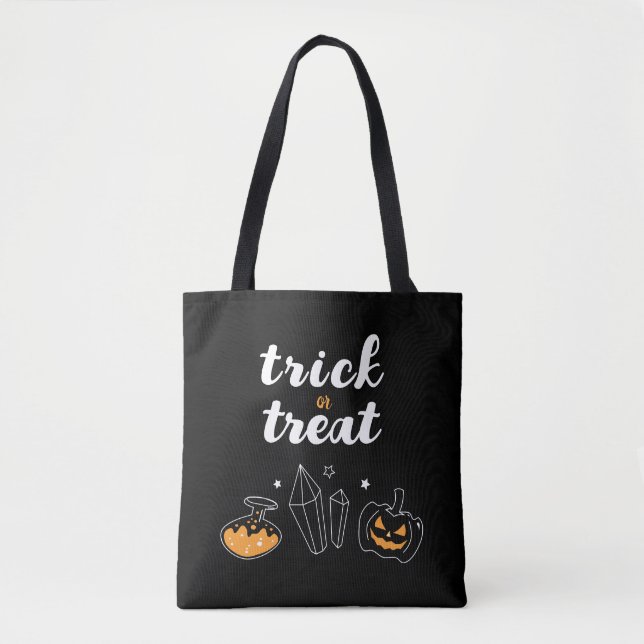 Bolsa Tote truque ou trate cristal (Frente)