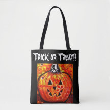 Truque ou Trate Halloween Jack-O-Lantern Whimsical