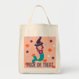 Bolsa Tote Truque Personalizado ou Tratar Bruxa da Sereia