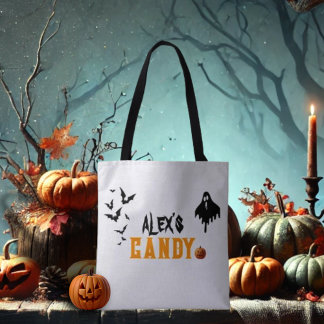 Bolsa Tote Truque Personalizado Ou Tratar Halloween