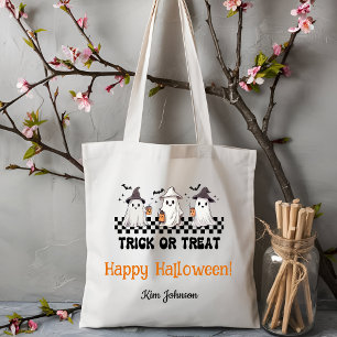 Bolsa Tote Truque Personalizado ou Trate a Bandeja de Doçaria
