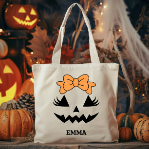 Bolsa Tote Truque Personalizado ou Trate Tote Bag Halloween p