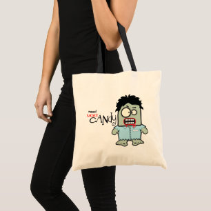 Bolsa Tote Truque Zombie Bonita de Halloween ou Saco de Trata