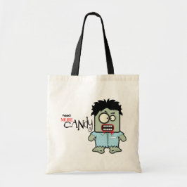 Bolsa Tote Truque Zombie Bonita de Halloween ou Saco de Trata