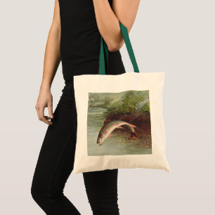 Bolsa Tote Truta-de-riacho Saltitante por S.A. Kilbourne Peix