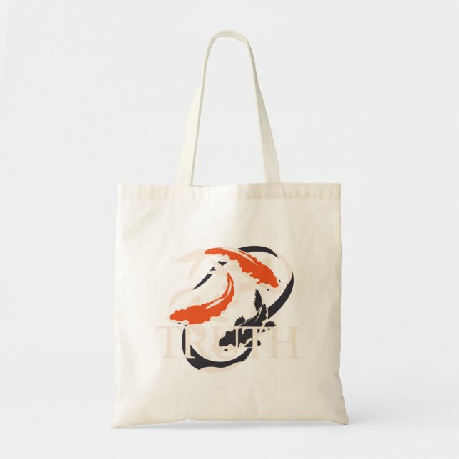 Bolsa Tote Truth – Japanese Koi Symbol of Authentic Living (Frente)