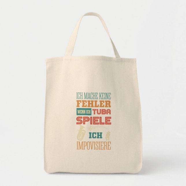 Bolsa Tote Tuba, não cometo erros, improviso (Frente)