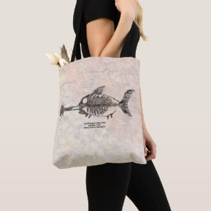 BOLSA TOTE TUBARÃO GUITARRA FÓSSIL PEIXE