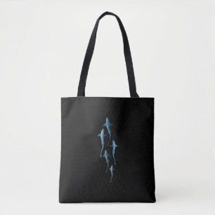 Bolsa Tote Tubarão - Tubarões Nadadores - Presente Engraça