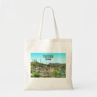 Tucson Arizona Cactus e Mountain Vintage