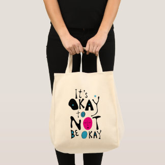 Bolsa Tote Tudo Bem Não Estar Bem - Linha Minimalista