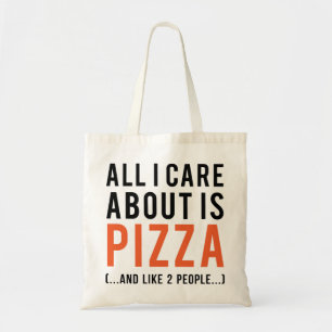 Bolsa Tote Tudo cuidado de i é aproximadamente a pizza (e