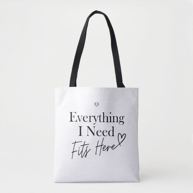 Bolsa Tote Tudo o que Preciso Cabe Aqui (Frente)