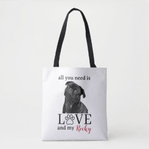 Bolsa Tote Tudo o que Você Precisa é Amor e Meu Cachorro – No