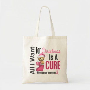 Bolsa Tote Tudo que eu quero para o cancro da mama do Natal
