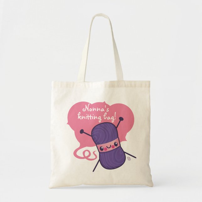 Bolsa Tote tudo que nós fazemos malha é amor (Frente)