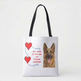 Bolsa Tote Tudo Que Preciso É Do Amor E Do Meu German shepher