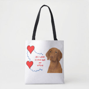 Bolsa Tote Tudo Que Preciso É Do Amor E Do Meu Vizsla 🐾 👜 ❤