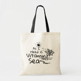 Bolsa Tote Tudo Que Preciso É Do Mar De Vitamina, Engraçado P