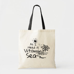 Bolsa Tote Tudo Que Preciso É Do Mar De Vitamina, Engraçado P