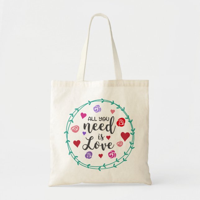 Bolsa Tote Tudo que você precisa é amor (Frente)