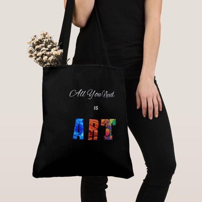 Bolsa Tote "Tudo Que Você Precisa É Arte" (Close Up)