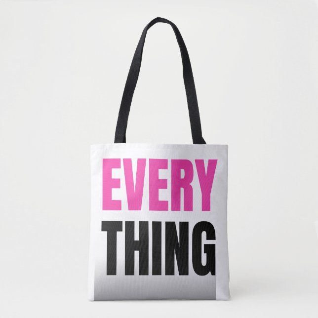 Bolsa Tote Tudo Rosa | Bolsa Tote de Moda (Frente)