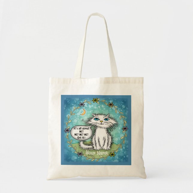 Bolsa Tote Tudo Sobre Mim Gato Scraggles  (Frente)