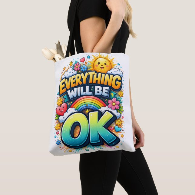 Bolsa Tote Tudo Vai Ficar Bem (Close Up)