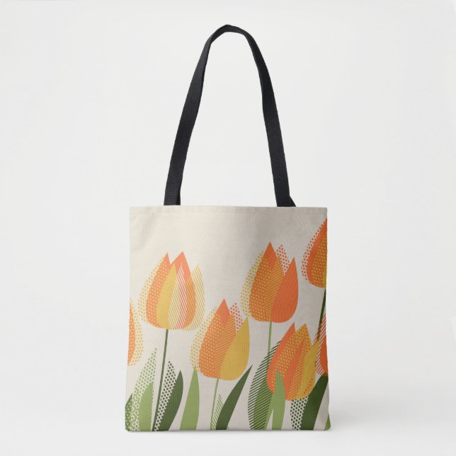 Bolsa Tote tulipa amarela (Frente)