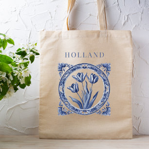 Bolsa Tote Tulipa Azul Delft Holanda