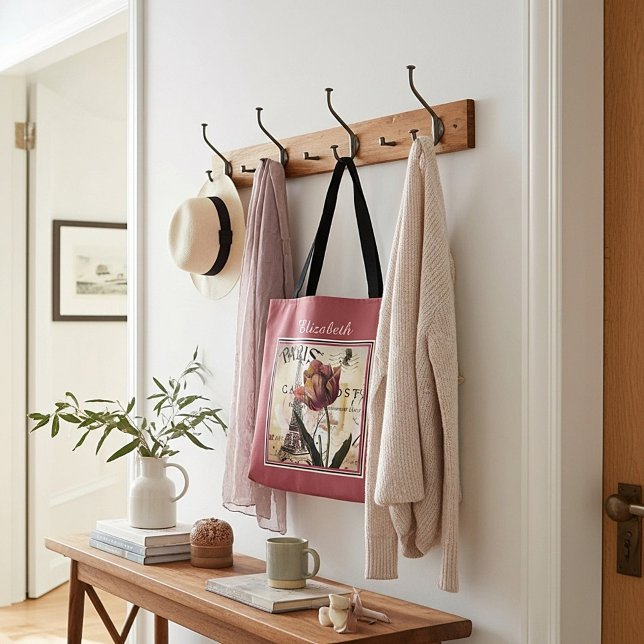 Bolsa Tote Tulipa de Paris personalizada (Criador carregado)