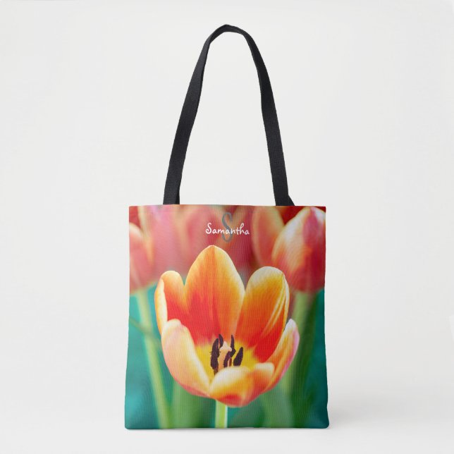 Bolsa Tote Tulipa Laranja (Frente)